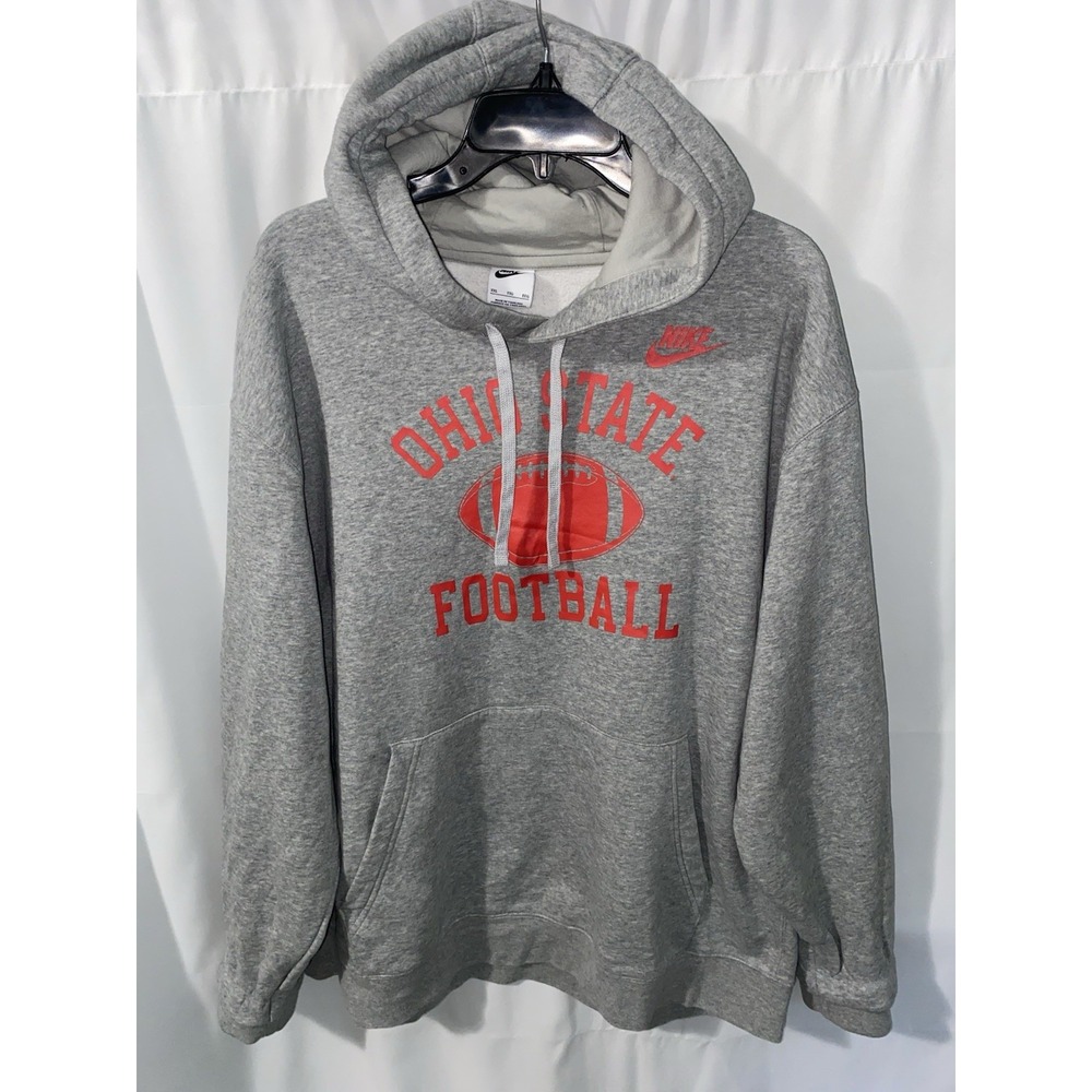 Nike Ohio State Buckeyes Football Hoodie Hooded Sweatshirt Mens XXL